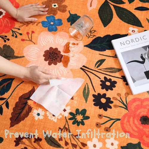 Boho Floral Non-Slip 3x5 Rug for Bedroom and Living Spaces (Yellow)